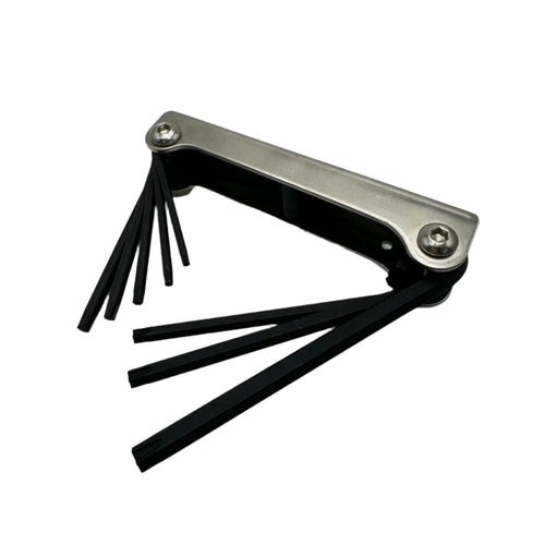 Folding TORX set with multiple sizes for garage door repairs