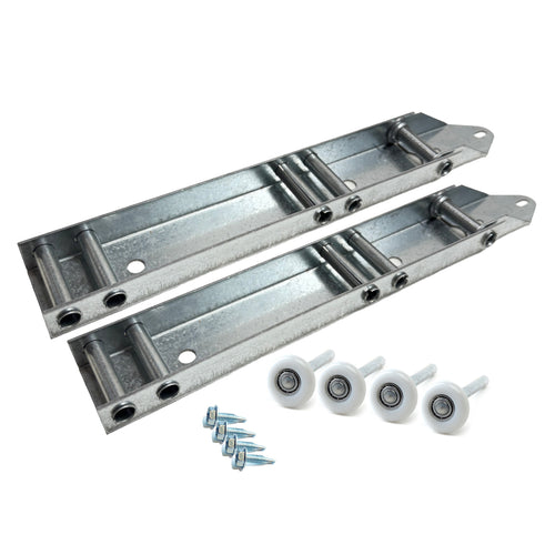 Quick Close Garage Door Top Fixture Kit with brackets and screws